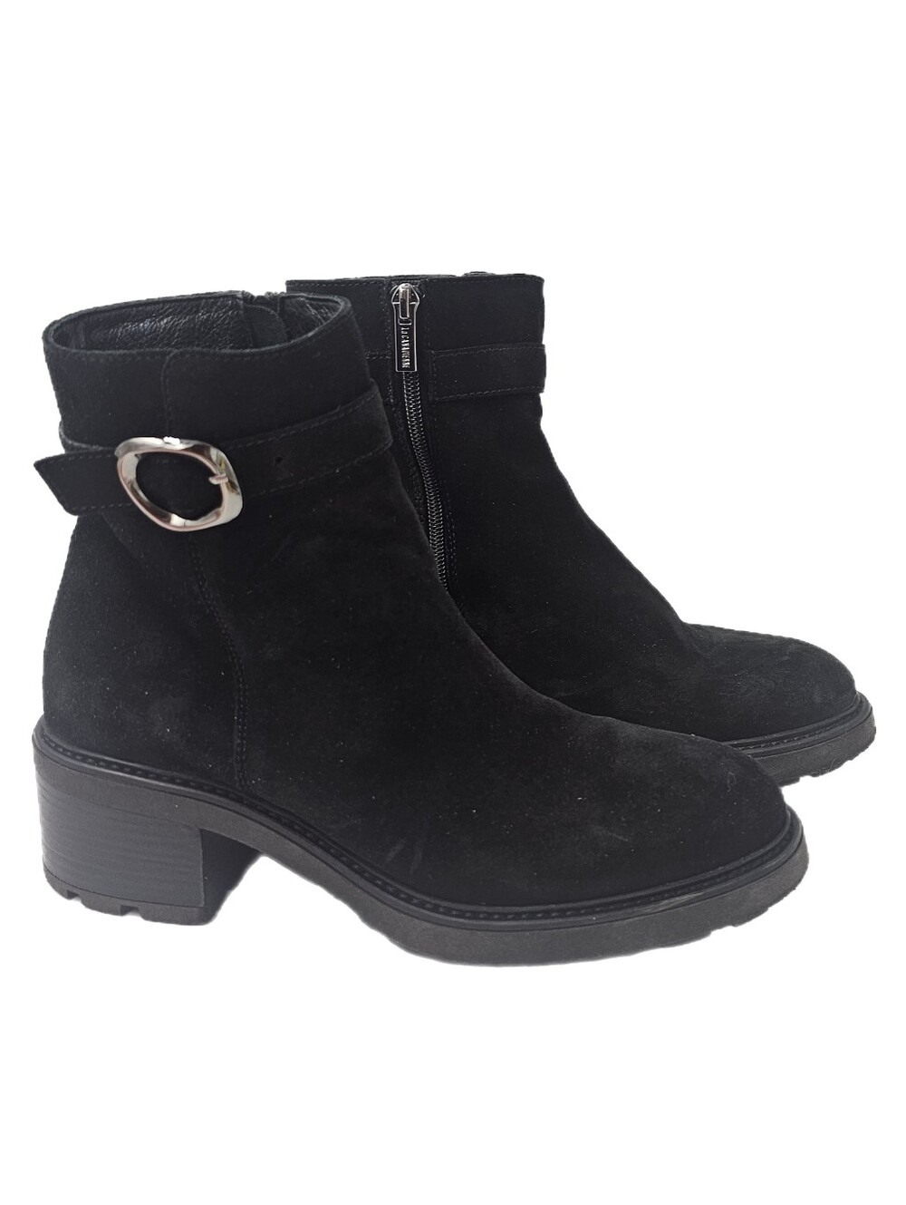 La Canadienne Avon City Dry Waterproof Suede Booties Black Women's 8 NWOB Italy